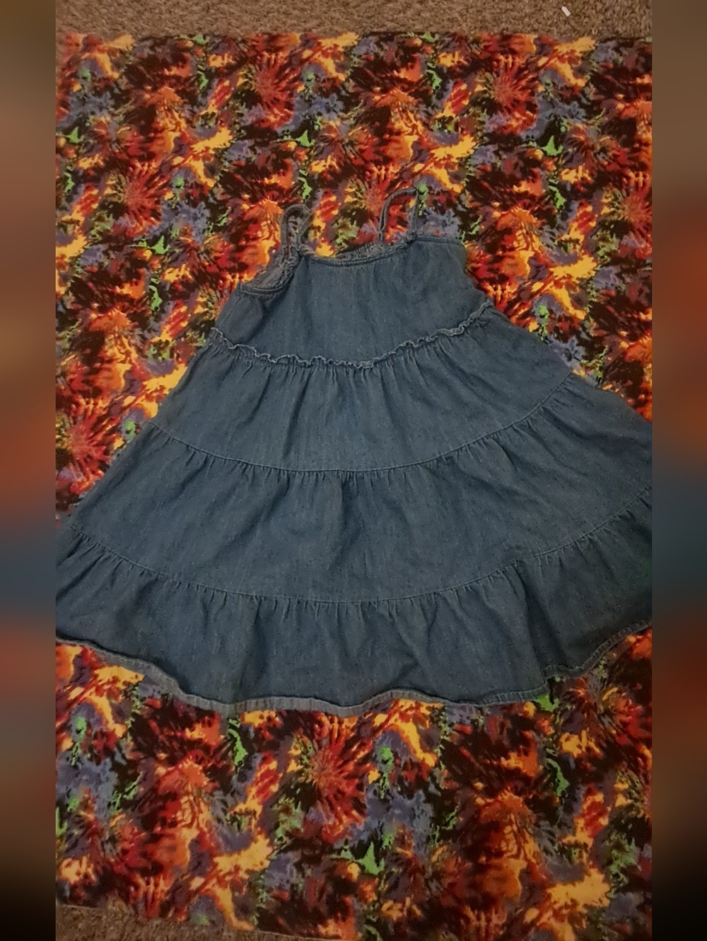 Little Girls Rock & Roll Denim Dress